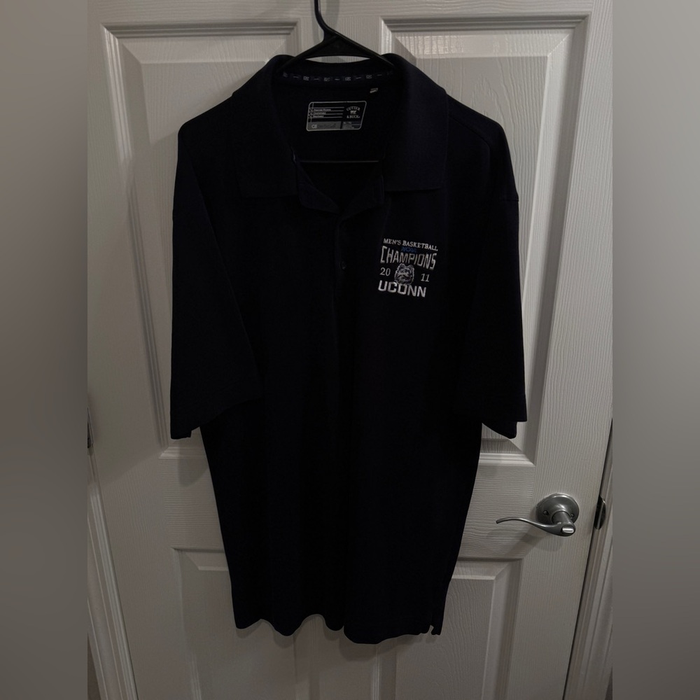 UConn Men's Basketball Champions Polo Shirt - Blue.
